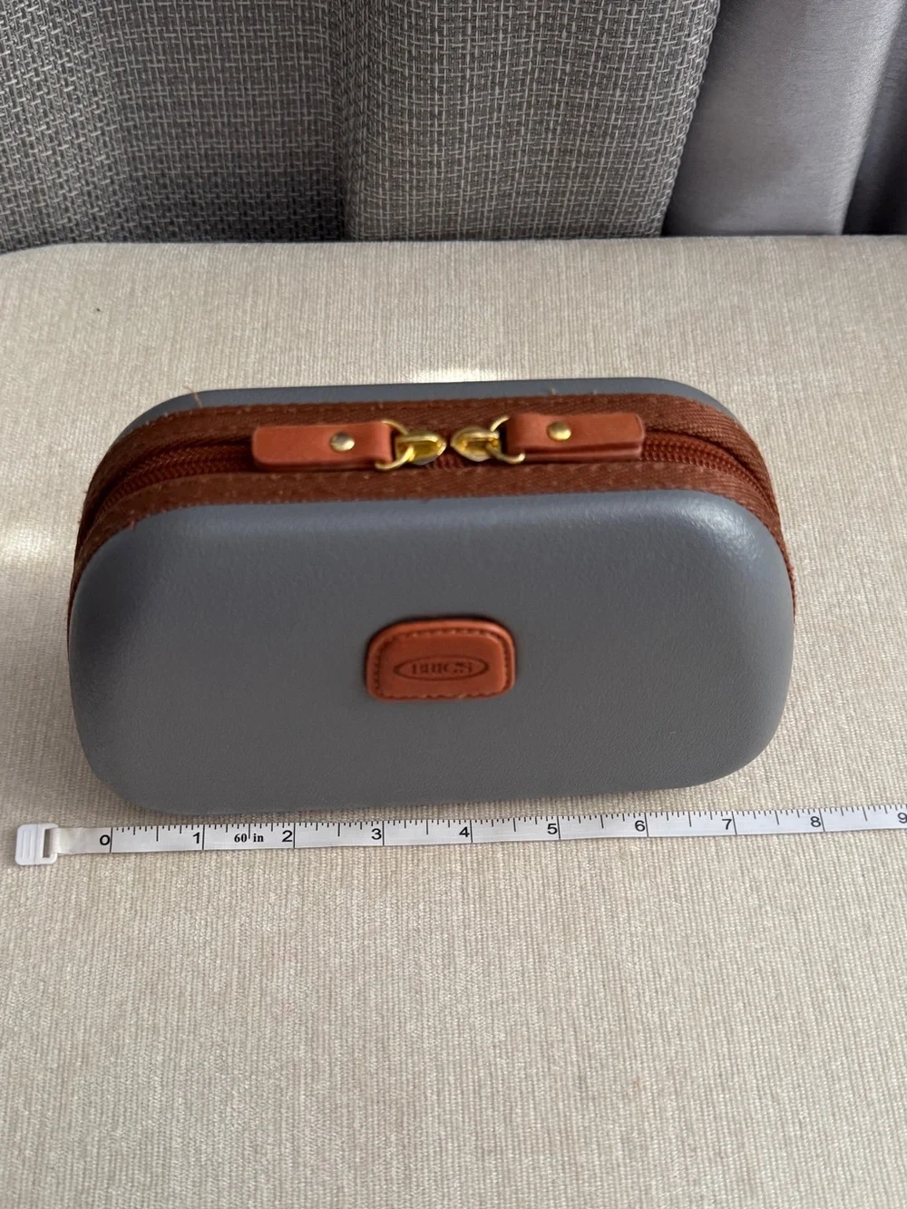 Bric's Gray and Brown Structured Travel Case